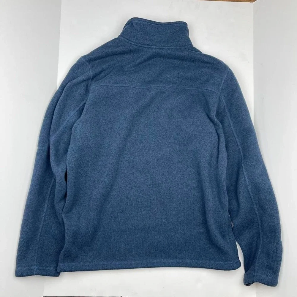 North Face Quarter Zip Jacket in Heather Blue Men's‎ Large Gordon Lyons Fleece